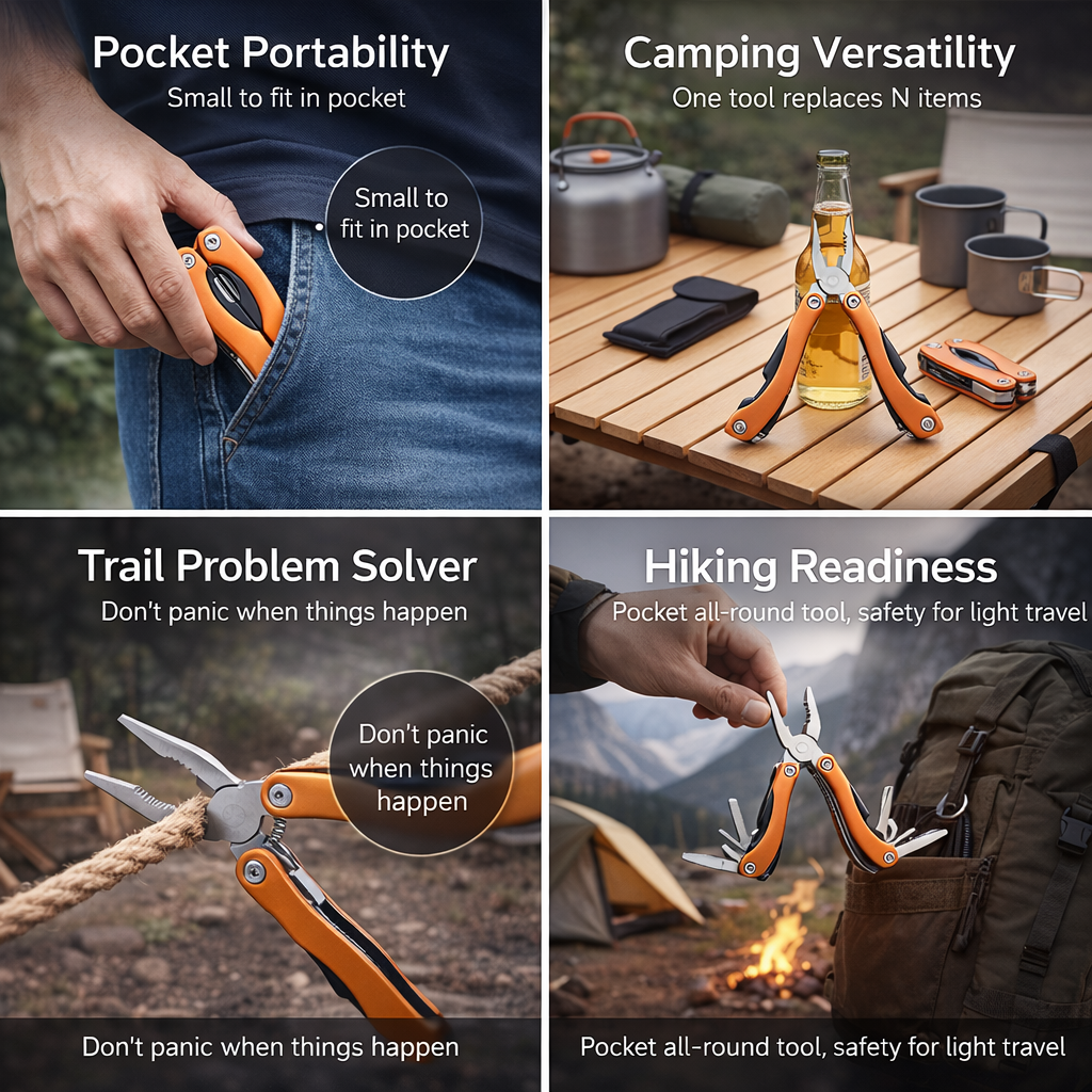 RALERA Stainless Steel Multi-Tool | Needle-Nose Pliers with Mini Saw & Bottle Opener | Outdoor Camping & Fishing Gear | Christmas Gift