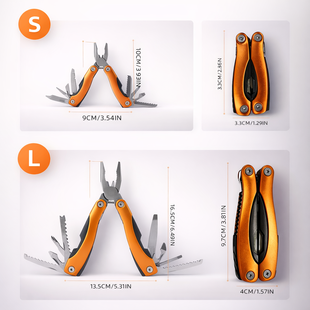 RALERA Stainless Steel Multi-Tool | Needle-Nose Pliers with Mini Saw & Bottle Opener | Outdoor Camping & Fishing Gear | Christmas Gift