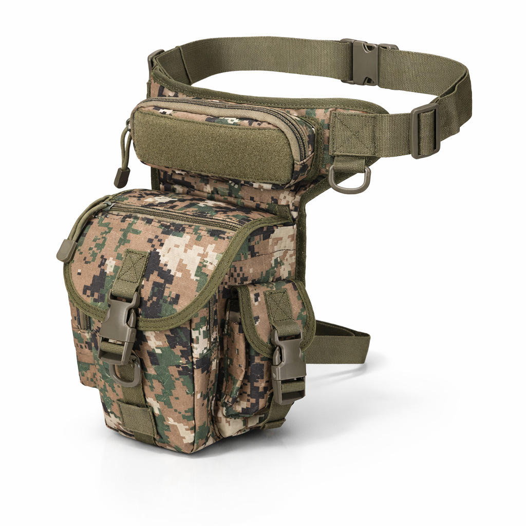 Men's Tactical Nylon Thigh Rig Bag | Drop Leg Pouch for Outdoor Cycling Hiking | Crossbody Waist Pack