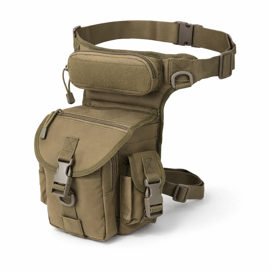 Men's Tactical Nylon Thigh Rig Bag | Drop Leg Pouch for Outdoor Cycling Hiking | Crossbody Waist Pack