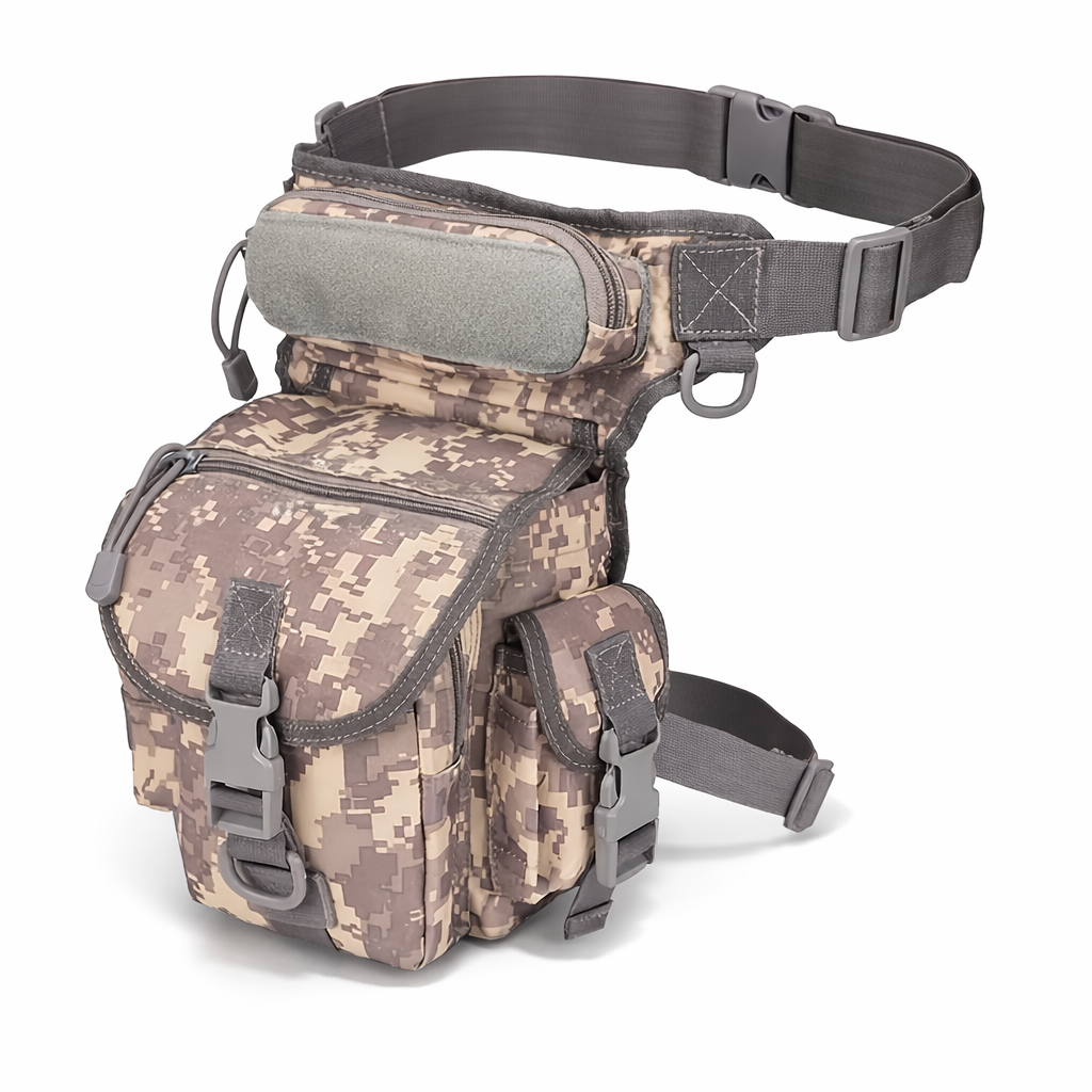 Men's Tactical Nylon Thigh Rig Bag | Drop Leg Pouch for Outdoor Cycling Hiking | Crossbody Waist Pack
