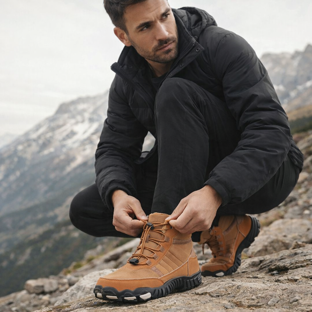 X-Forest® Waterproof High-Top Boots | Barefoot Design | Wide Toe Box | Warm Fleece Lining | Zero-Drop Sole