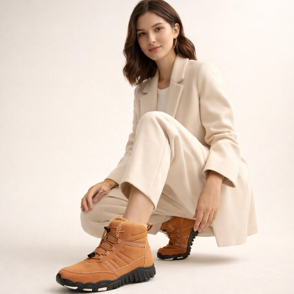 X-Forest® Waterproof High-Top Boots | Barefoot Design | Wide Toe Box | Warm Fleece Lining | Zero-Drop Sole