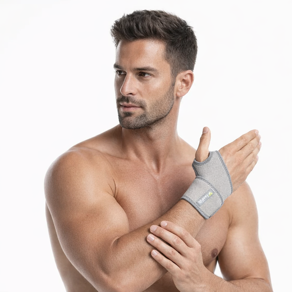 Unisex Wrist Support Brace | Carpal Tunnel & Sprains Pain Relief | Nylon SBR Material Strap | Adult Fitness Wrap