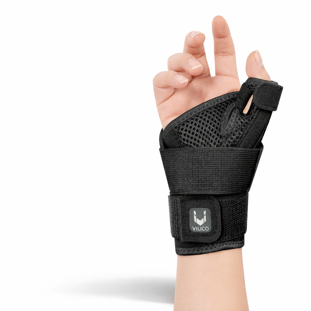 Hand Support Brace | Wrist & Thumb Stabilizer | Tendinitis & Arthritis Relief | Breathable | Ambidextrous