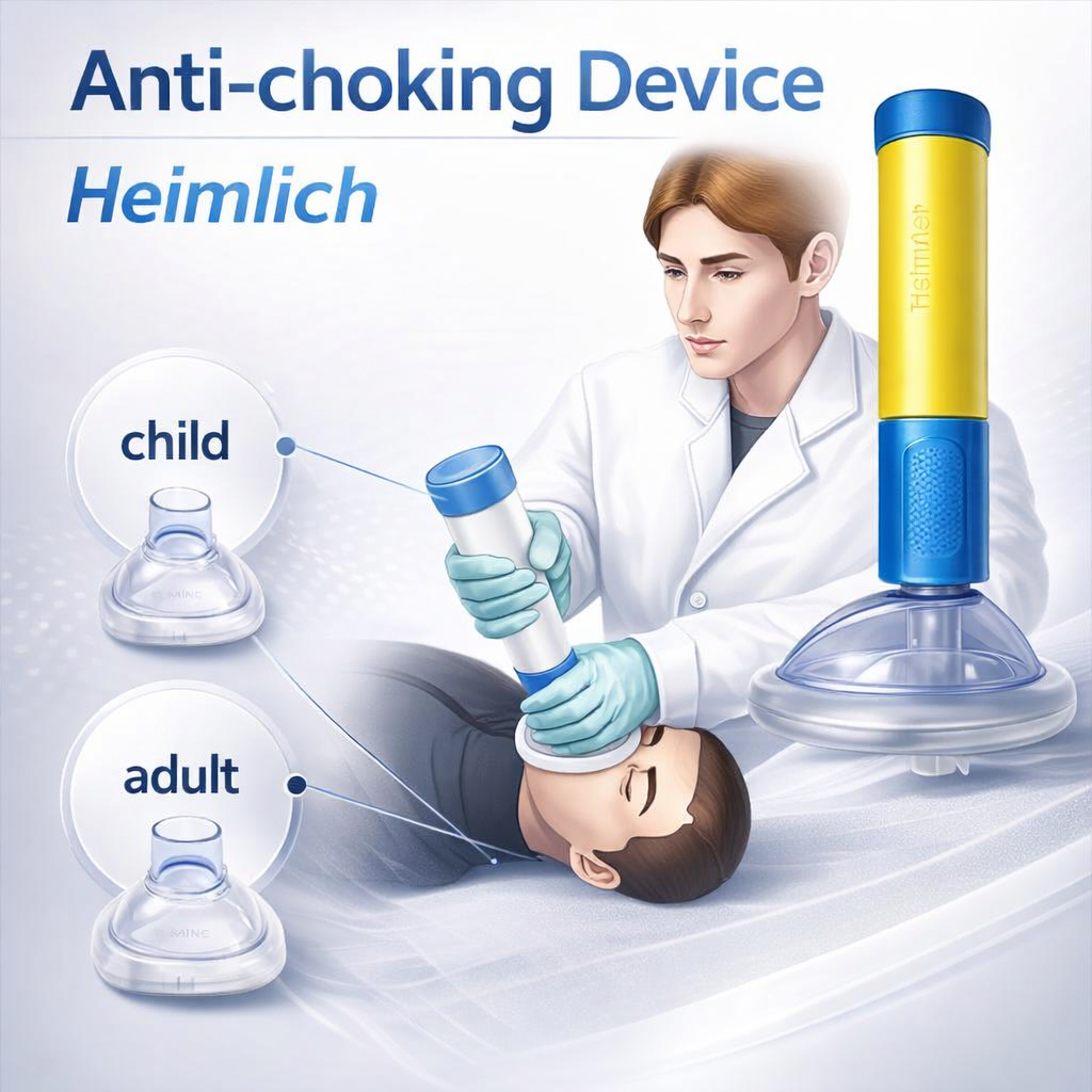 Anti-Choking Aid | Emergency Rescue Kit | CPR Certified Airway Device for Adults & Kids | Heimlich Maneuver | Home Safety First Aid