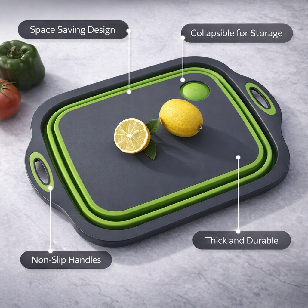 Portable Collapsible Basin with Integrated Sink | Space-Saving Design | Ideal for Camping, Travel, Home | Durable Plastic Construction