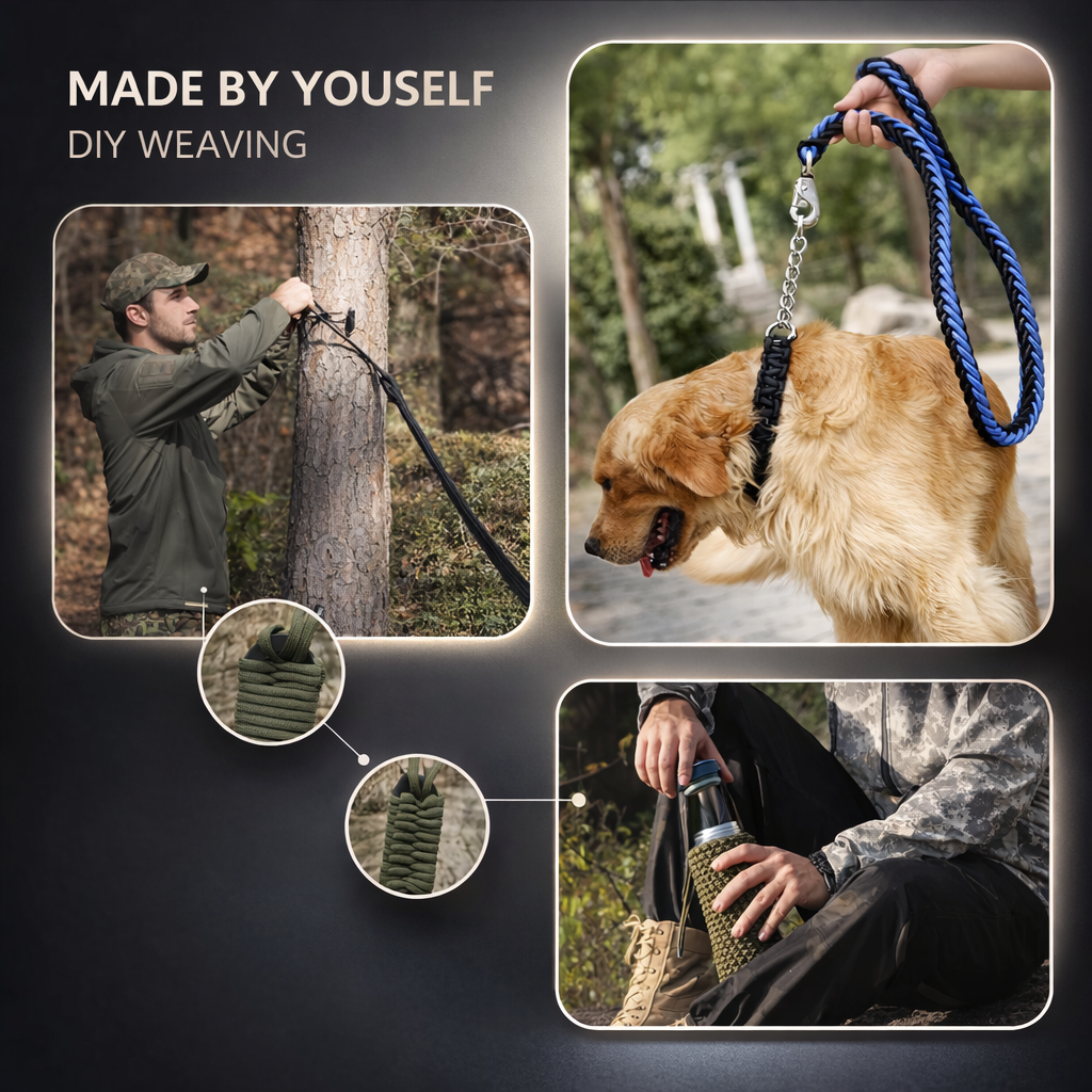 Military Grade 7-Strand Paracord | 4mm 550 Tactical Utility Rope | Outdoor Survival Camping Cord | Weaving & Multi-Purpose Use