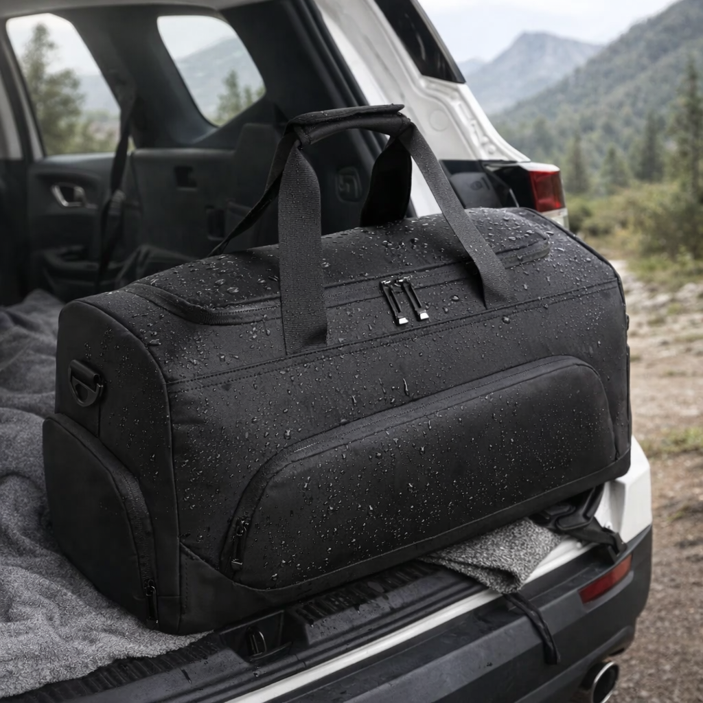Portable Travel Duffel Bag | Large Capacity PU Handbag | Multiple Compartments | Shoe Storage | Waterproof Gym Vacation