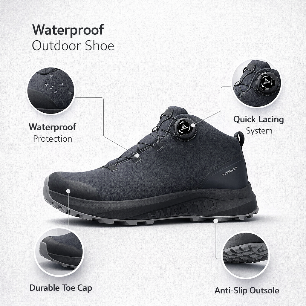 Humtto Men's Winter Hiking Boots | Outdoor Sports Trekking Shoes | Warm Hunting Ankle Boots