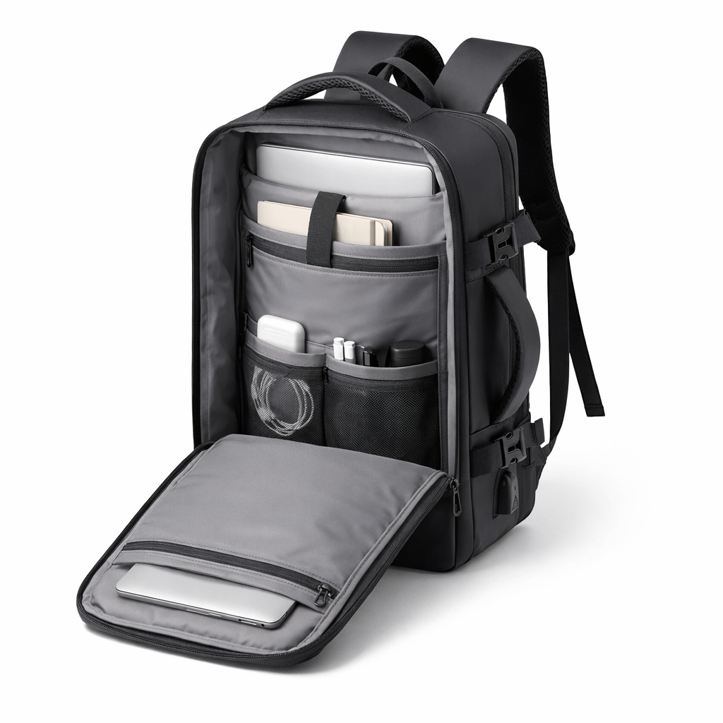 Men's Expandable Business Backpack | Waterproof Large Capacity | USB Charging | Travel Laptop Bag