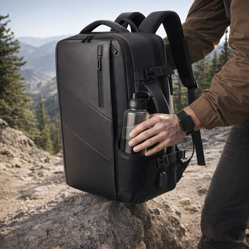 Men's Expandable Business Backpack | Waterproof Large Capacity | USB Charging | Travel Laptop Bag