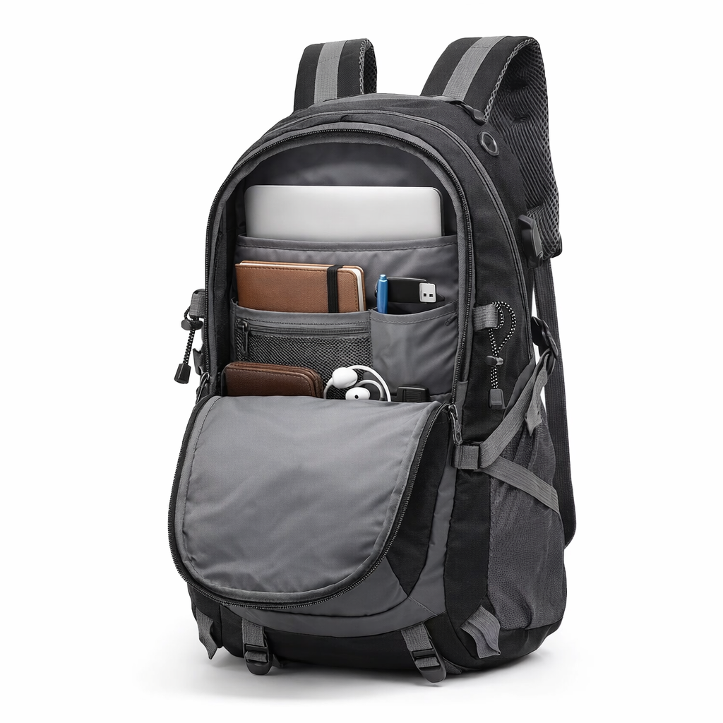 Anti-Theft Waterproof Hiking Backpack | Men's Outdoor Travel Sports Bag | USB Charging | Casual Camping Daypack