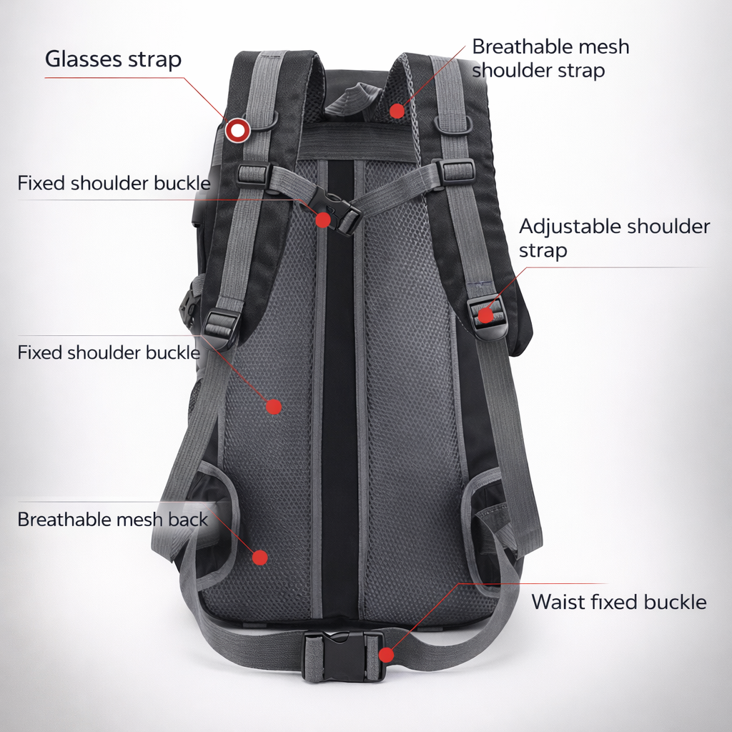 Anti-Theft Waterproof Hiking Backpack | Men's Outdoor Travel Sports Bag | USB Charging | Casual Camping Daypack