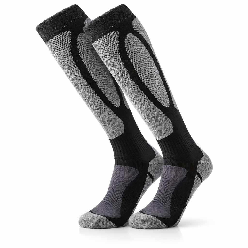 Winter Thermal Socks | Geometric Knit Design | Cushioned Bottom | Skiing & Snowboarding Outdoor Gear | Unisex