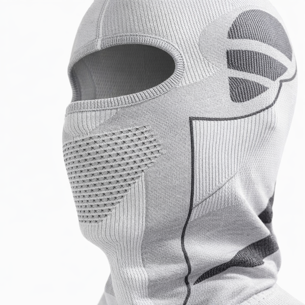 Unisex Knit Balaclava Face Mask | Windproof Winter Skiing & Motorcycling Gear | Grey Nylon