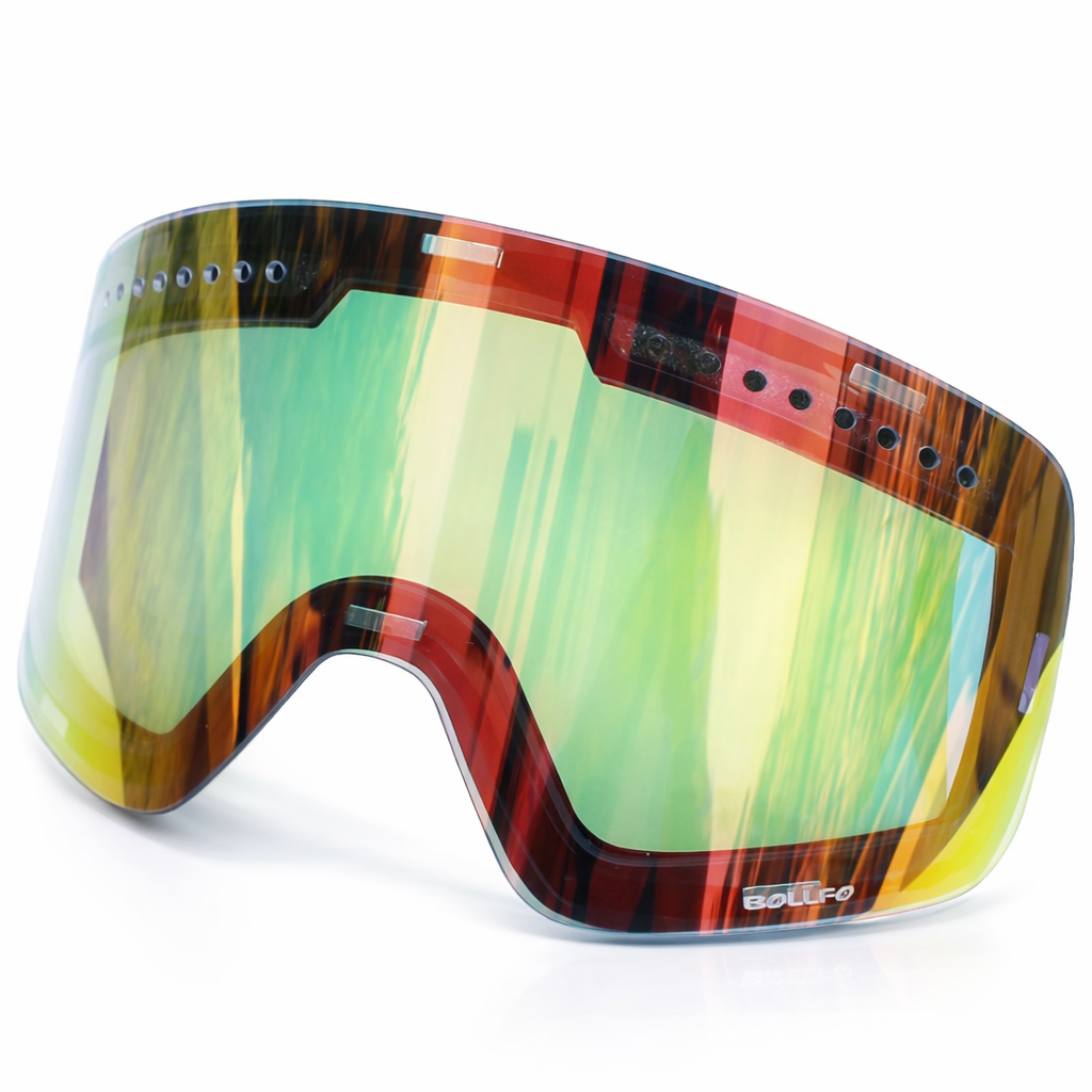 BOLLFO Ski Goggles | Magnetic Double Lens | Anti-Fog | Adjustable Strap | TPU Frame | Snowboarding | Mixed Colors | Adults