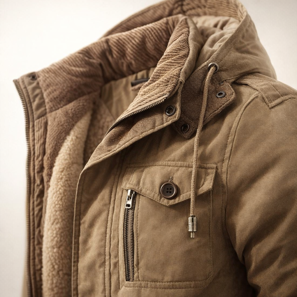 Warm Waterproof Winter Jacket | Weatherproof Parka with Removable Hood & Fleece Lining