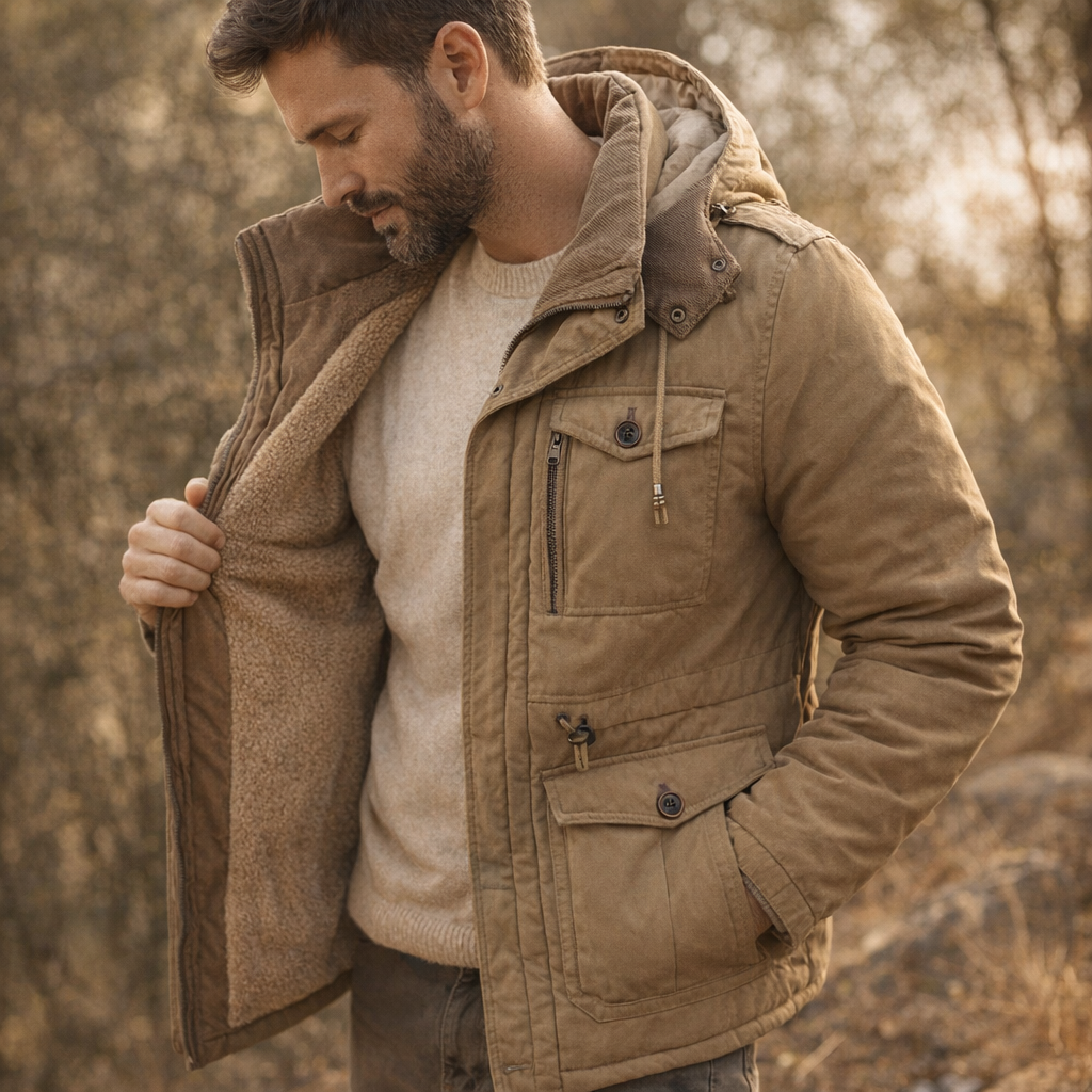 Warm Waterproof Winter Jacket | Weatherproof Parka with Removable Hood & Fleece Lining