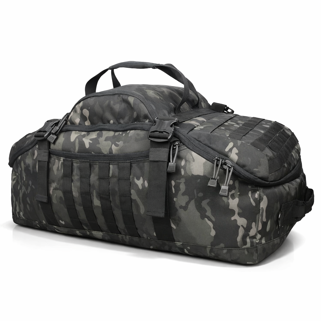 Tactical Duffel Bag | Large Molle Backpack for Camping Hiking | Durable Polyester | Men’s Outdoor Travel Pack