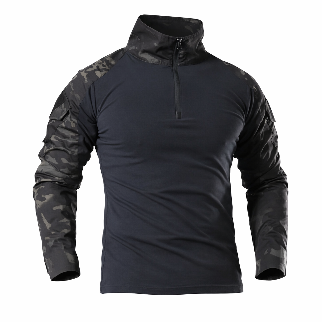 Men's Outdoor Tactical Long Sleeve Shirt | Camouflage Design | Cotton DRYTEC Fabric