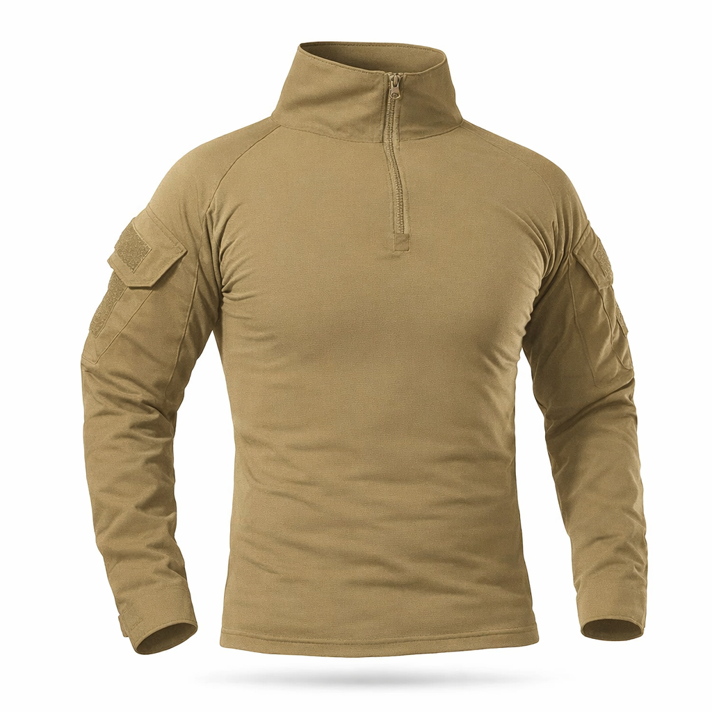 Men's Outdoor Tactical Long Sleeve Shirt | Camouflage Design | Cotton DRYTEC Fabric