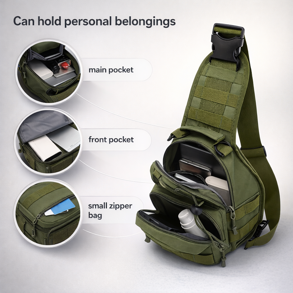 Durable Hiking Daypack | Camouflage Oxford Cloth | Outdoor Backpack with Zipper Closure