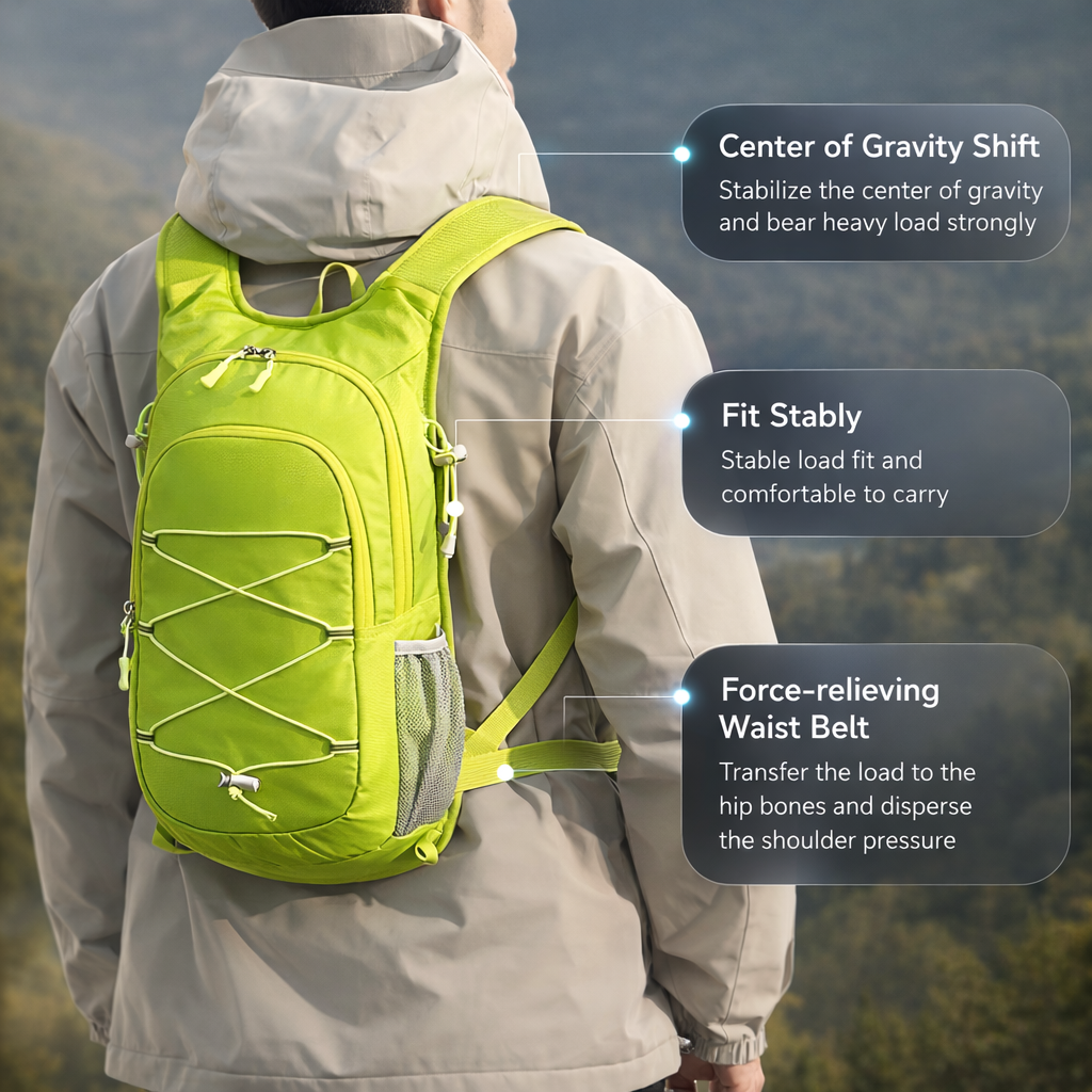 Unisex Nylon Travel Backpack | Ultra-Light Daypack for Hiking | Adjustable Straps | Zipper Closure