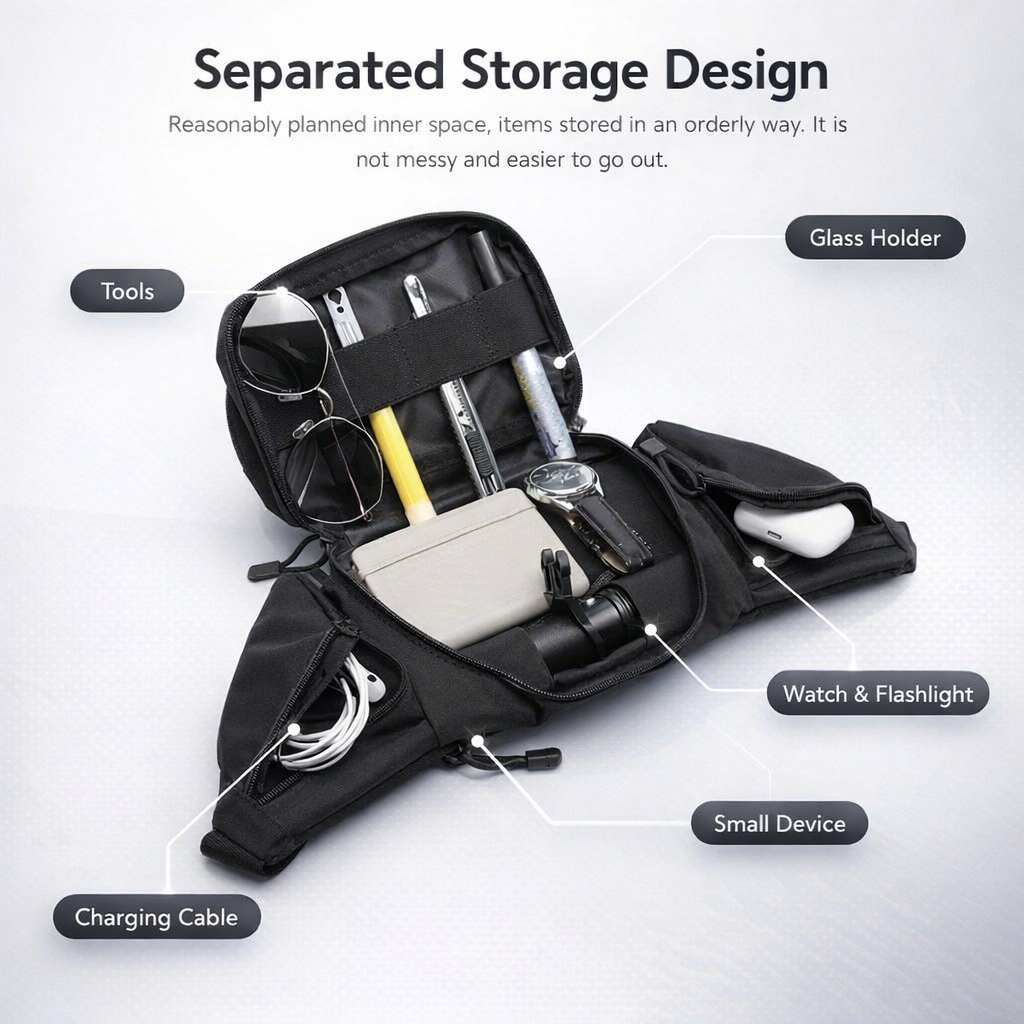 Men's Nylon Tactical Waist Pack | Sports Climbing Camping Motorcycle Bag | Tool Storage | Casual Use