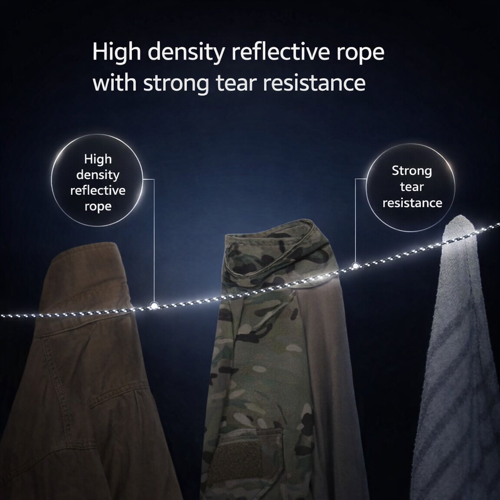 Windproof Adjustable Camping Clothesline | Beaded Design for Outdoor Travel | 3-Meter Portable Laundry Rope