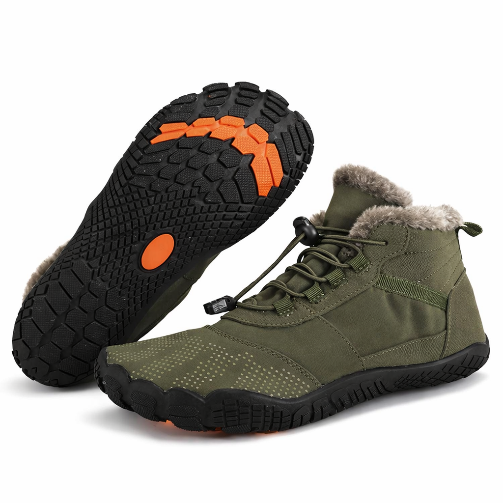 Tundra Pro Barefoot Winter Shoes | High-Top | Wide Toe Box | Soft Fleece Lining | Zero-Drop Sole | Flexible Rubber Sole