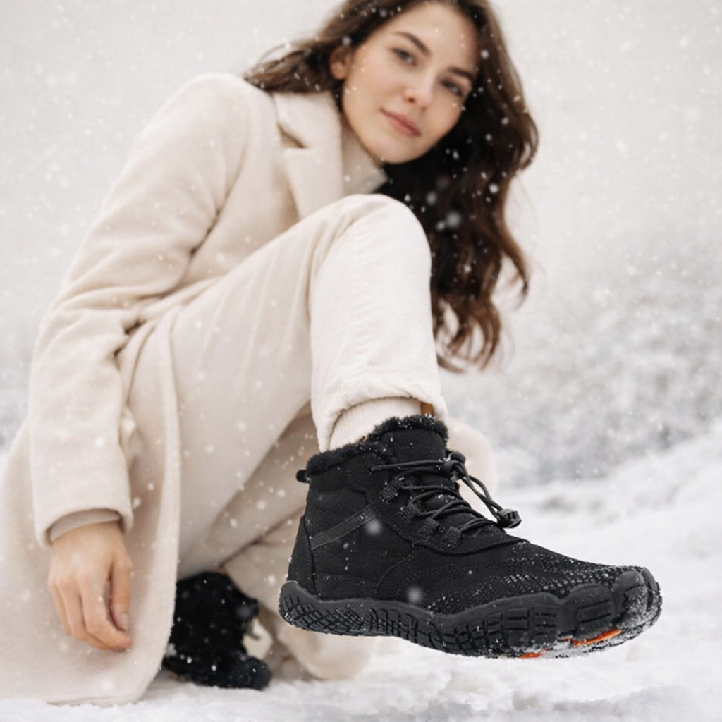 Tundra Pro Barefoot Winter Shoes | High-Top | Wide Toe Box | Soft Fleece Lining | Zero-Drop Sole | Flexible Rubber Sole