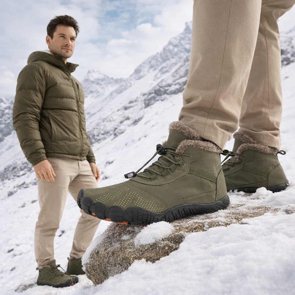 Tundra Pro Barefoot Winter Shoes | High-Top | Wide Toe Box | Soft Fleece Lining | Zero-Drop Sole | Flexible Rubber Sole