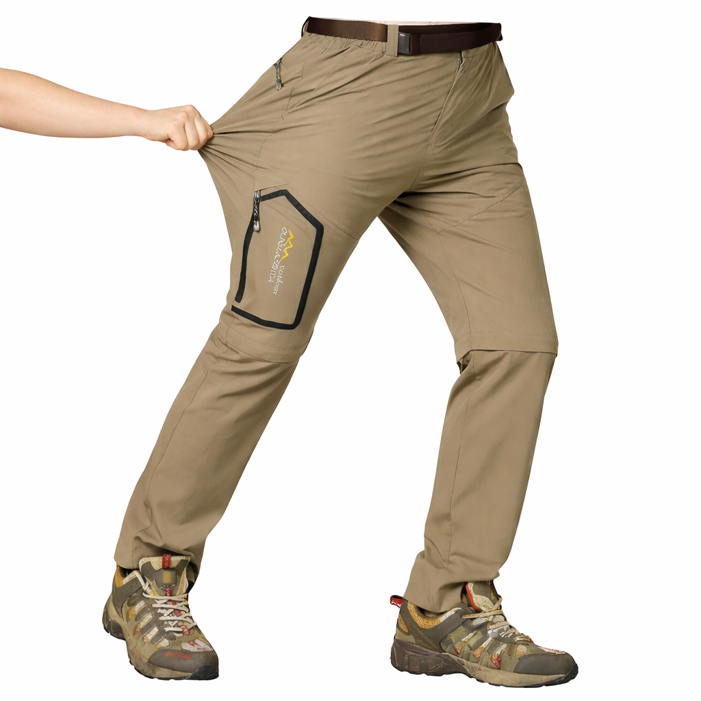 Men's Tactical Hiking Pants | Waterproof Quick-Dry UV Protection | Detachable Outdoor Trousers | AD083
