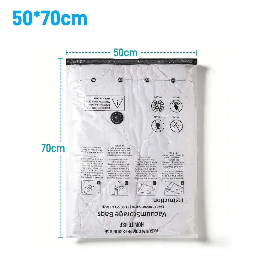 Space-Saving Vacuum Storage Bags | Travel Compression Seal Bags | Eco-Friendly Folding Design | Camping Essentials