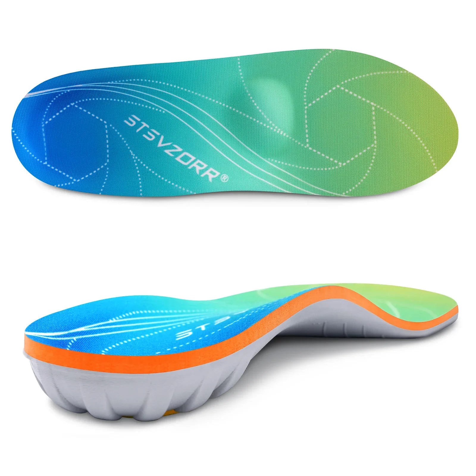 Orthopedic Shoe Inserts | Plantar Fasciitis Relief | Arch Support for Flat Feet | Unisex | Shock Absorbent | All-Day Comfort