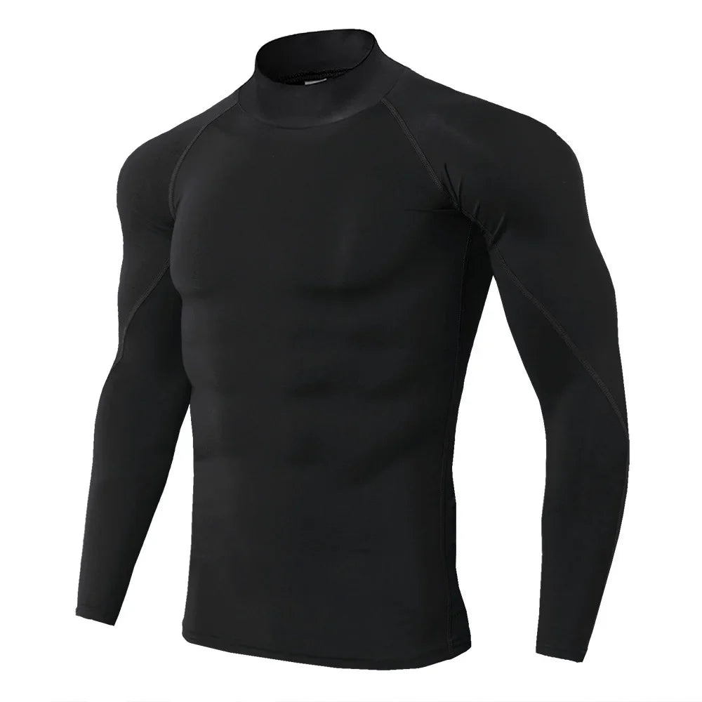 Men's Quick-Dry Compression Top | Long Sleeve Gym Fitness Shirt | Bodybuilding Running Apparel