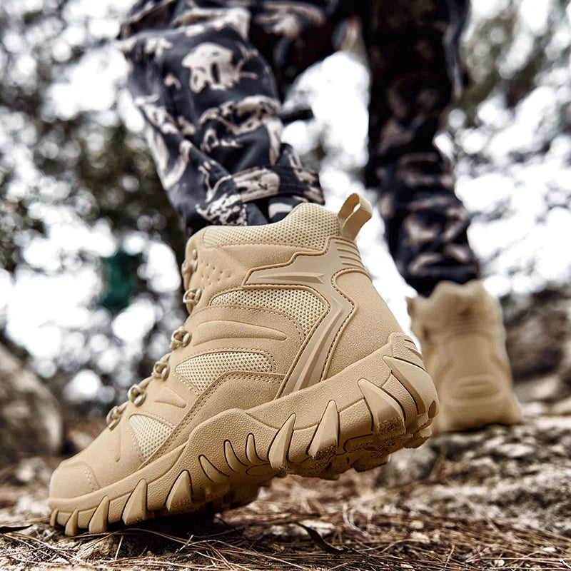 Men's Tactical Combat Boots | Outdoor Camping Hiking | Anti-Wear Quick Response | Fishing Hunting Sneakers