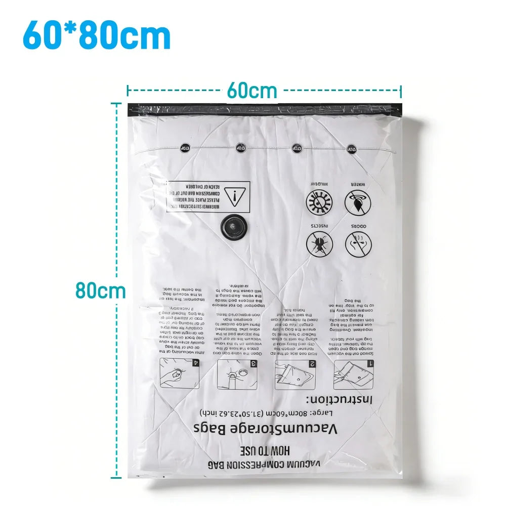 Space-Saving Vacuum Storage Bags | Travel Compression Seal Bags | Eco-Friendly Folding Design | Camping Essentials