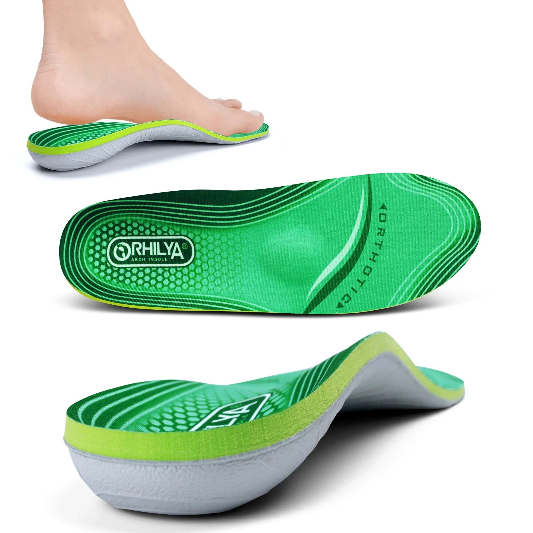 Orthopedic Arch Support Insoles | Plantar Fasciitis Relief | Flat Feet Pain | Men Women All-Day Comfort