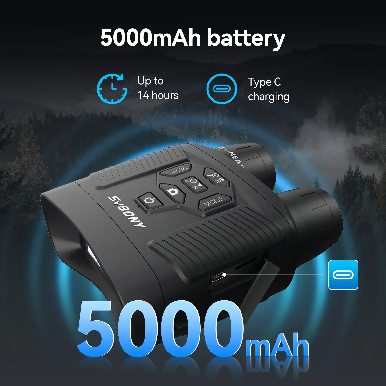 SVBONY SA206 Night Vision Device | 4K Wildlife Observation | Birdwatching Camping | Infrared Night Fishing