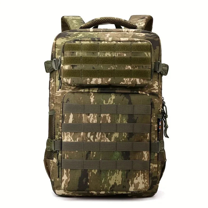 Tactical Military Backpack | Large Capacity Multi-Layer Hiking & Camping Pack | Camouflage Design for Outdoor Adventures