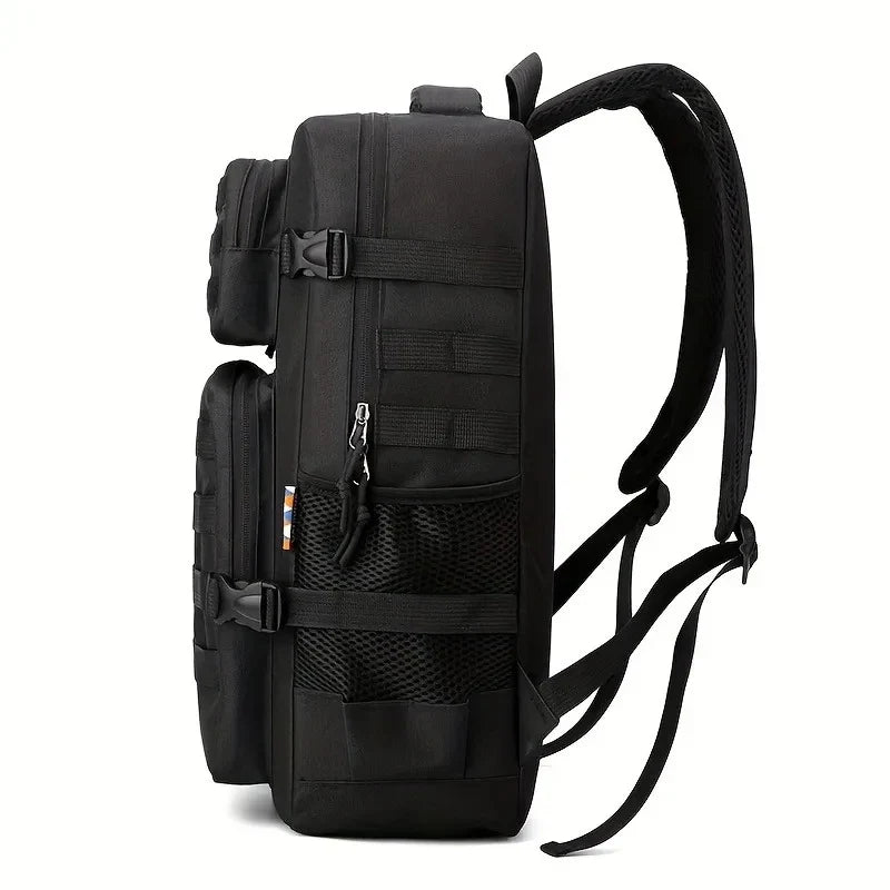 Tactical Military Backpack | Large Capacity Multi-Layer Hiking & Camping Pack | Camouflage Design for Outdoor Adventures