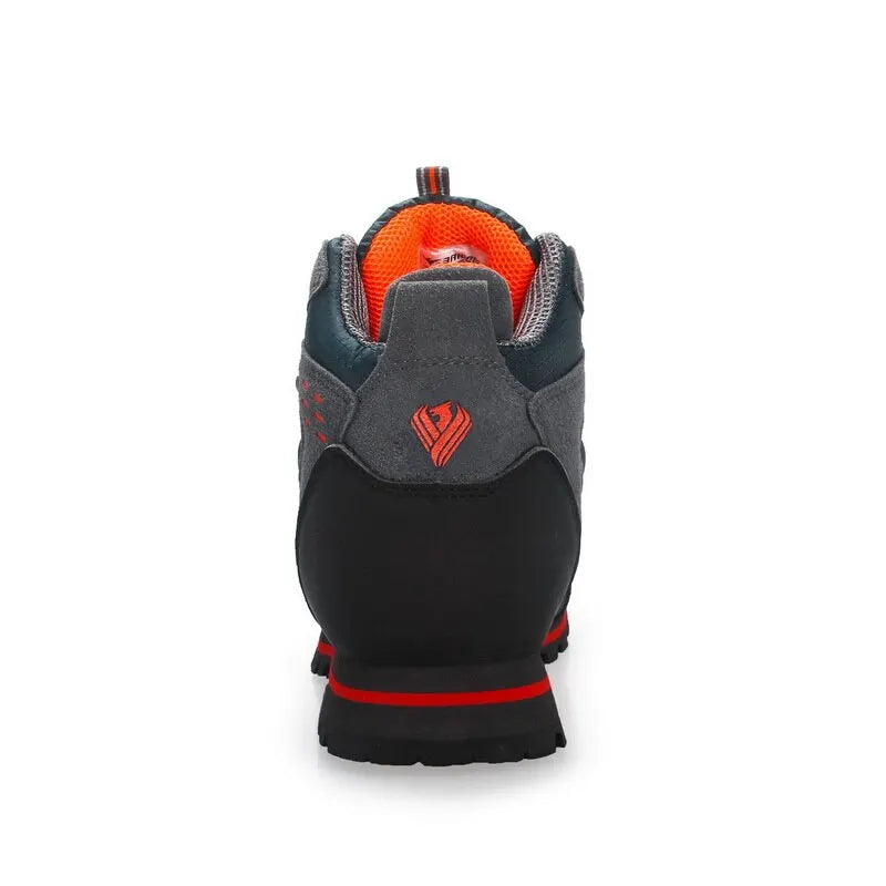 Men's Leather Hiking Boots | Waterproof Outdoor Climbing Shoes | High-Top Winter Trekking Sneakers