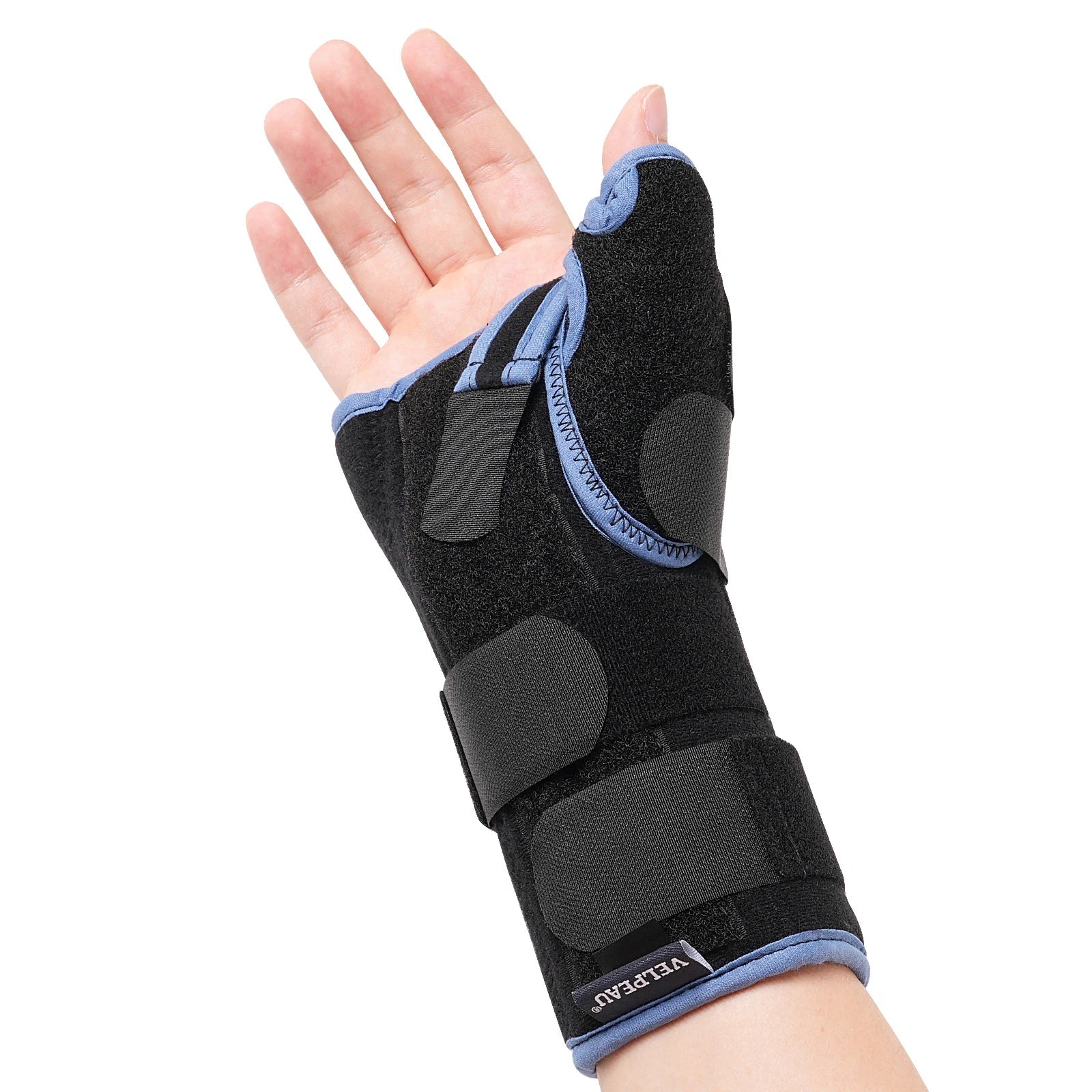 VELPEAU Wrist Support Brace | Pain Relief for Carpal Tunnel & Arthritis | Adjustable Thumb Splint | Polyester Cotton Aluminum
