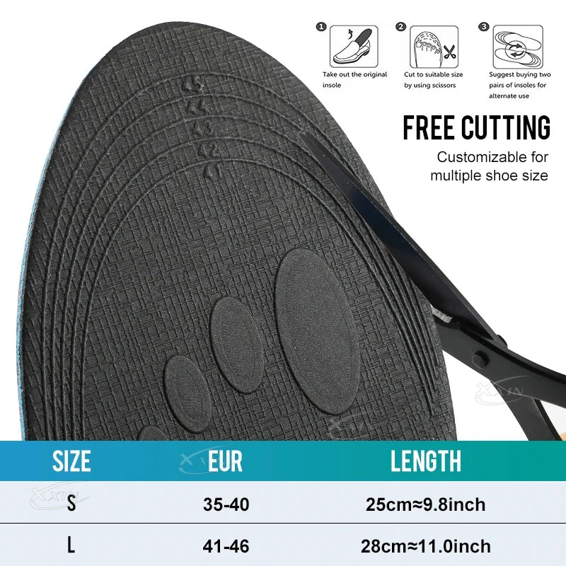 Orthopedic Arch Support Insoles | Men Women Sports Inserts | Flat Feet Relief | Comfortable Shoe Pads
