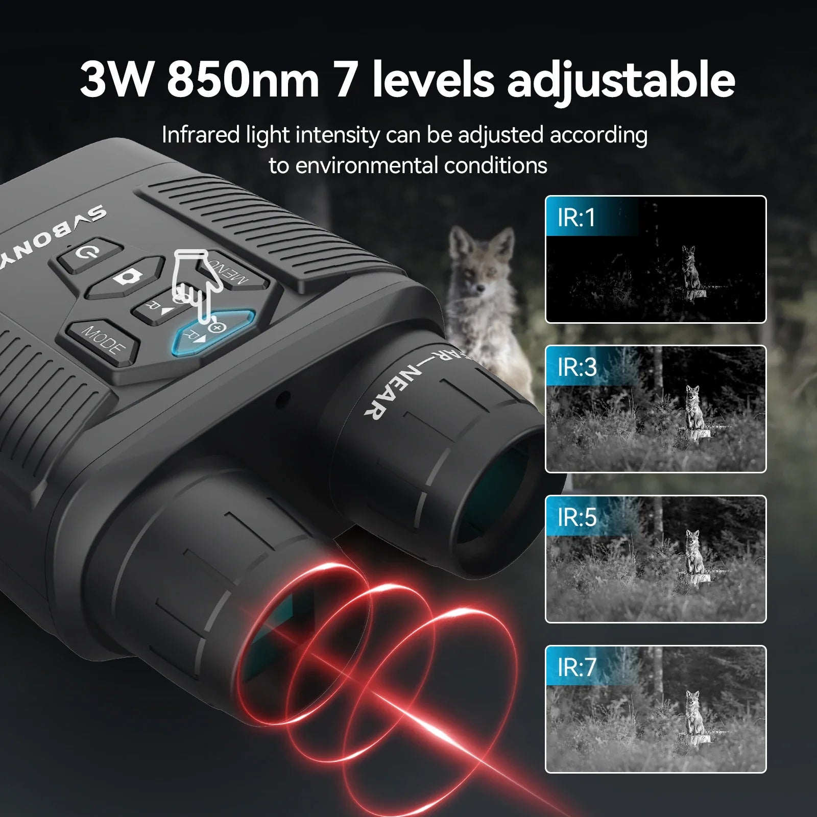 SVBONY SA206 Night Vision Device | 4K Wildlife Observation | Birdwatching Camping | Infrared Night Fishing