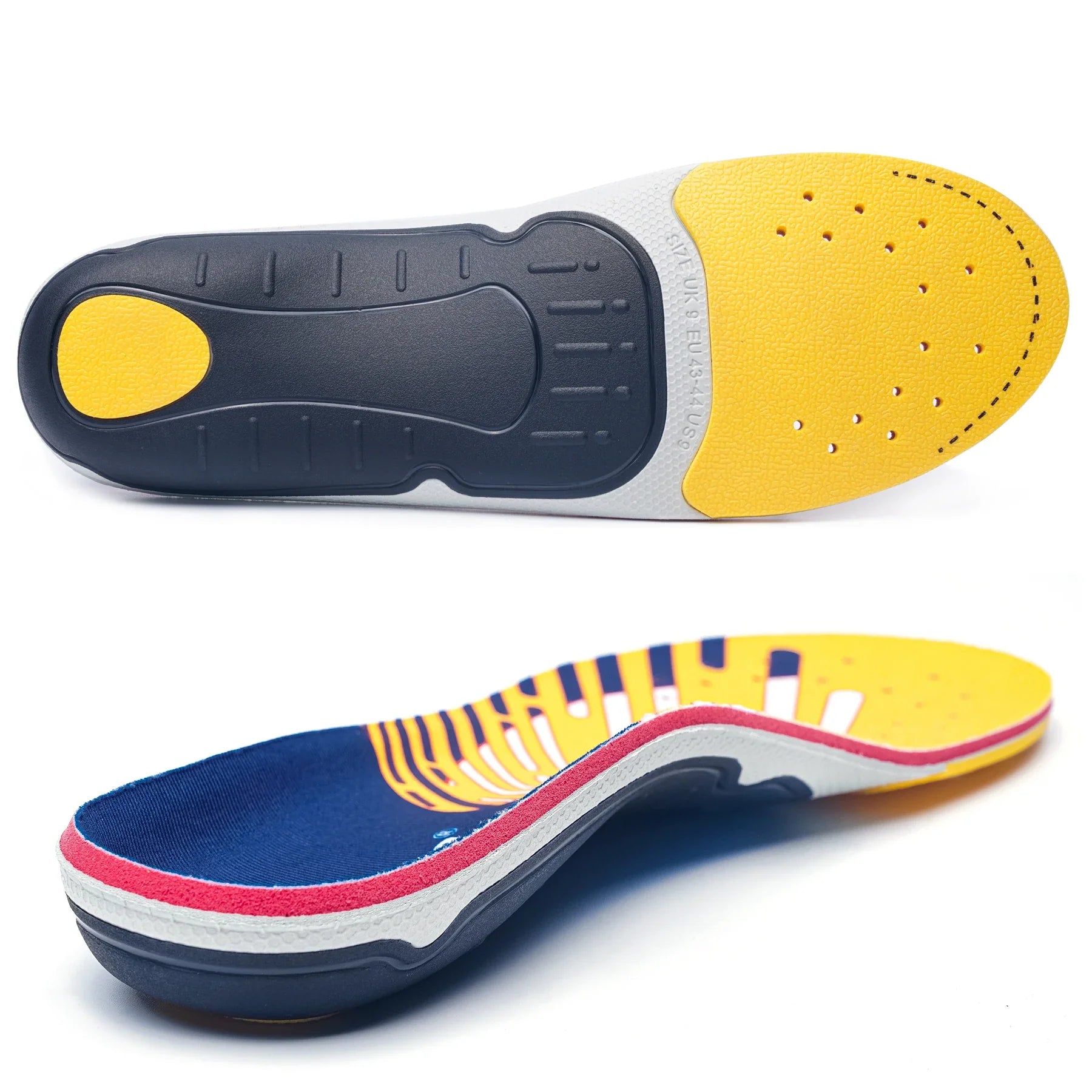 Orthopedic Shoe Inserts | Plantar Fasciitis Relief | Arch Support for Flat Feet | Unisex | Shock Absorbent | All-Day Comfort