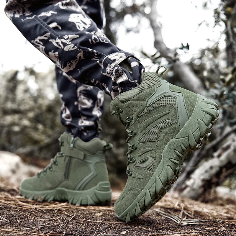 Men's Tactical Combat Boots | Outdoor Camping Hiking | Anti-Wear Quick Response | Fishing Hunting Sneakers