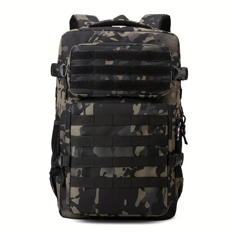 Tactical Military Backpack | Large Capacity Multi-Layer Hiking & Camping Pack | Camouflage Design for Outdoor Adventures